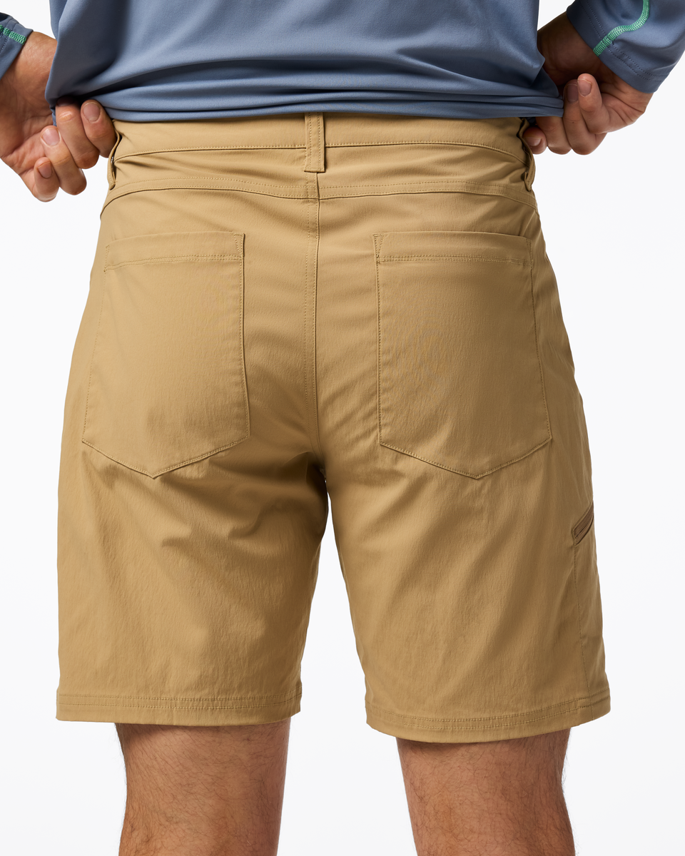 Coraje Tech Short - Men's, Khaki, Model Kellan