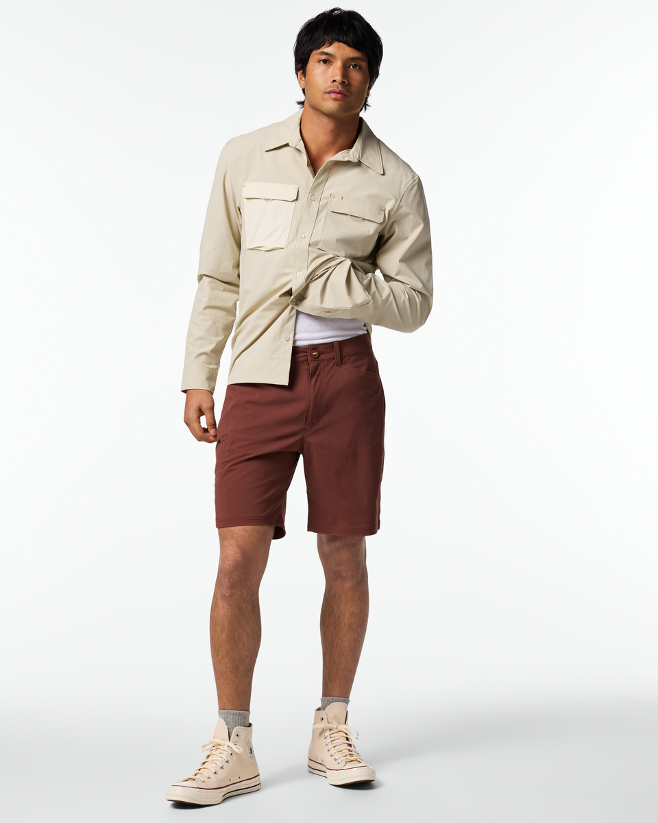 Coraje Tech Short - Men's, Sepia, Model Christian