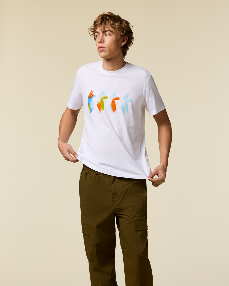 Cuatro Bitmap T-Shirt - Men's, White, Model Maximus