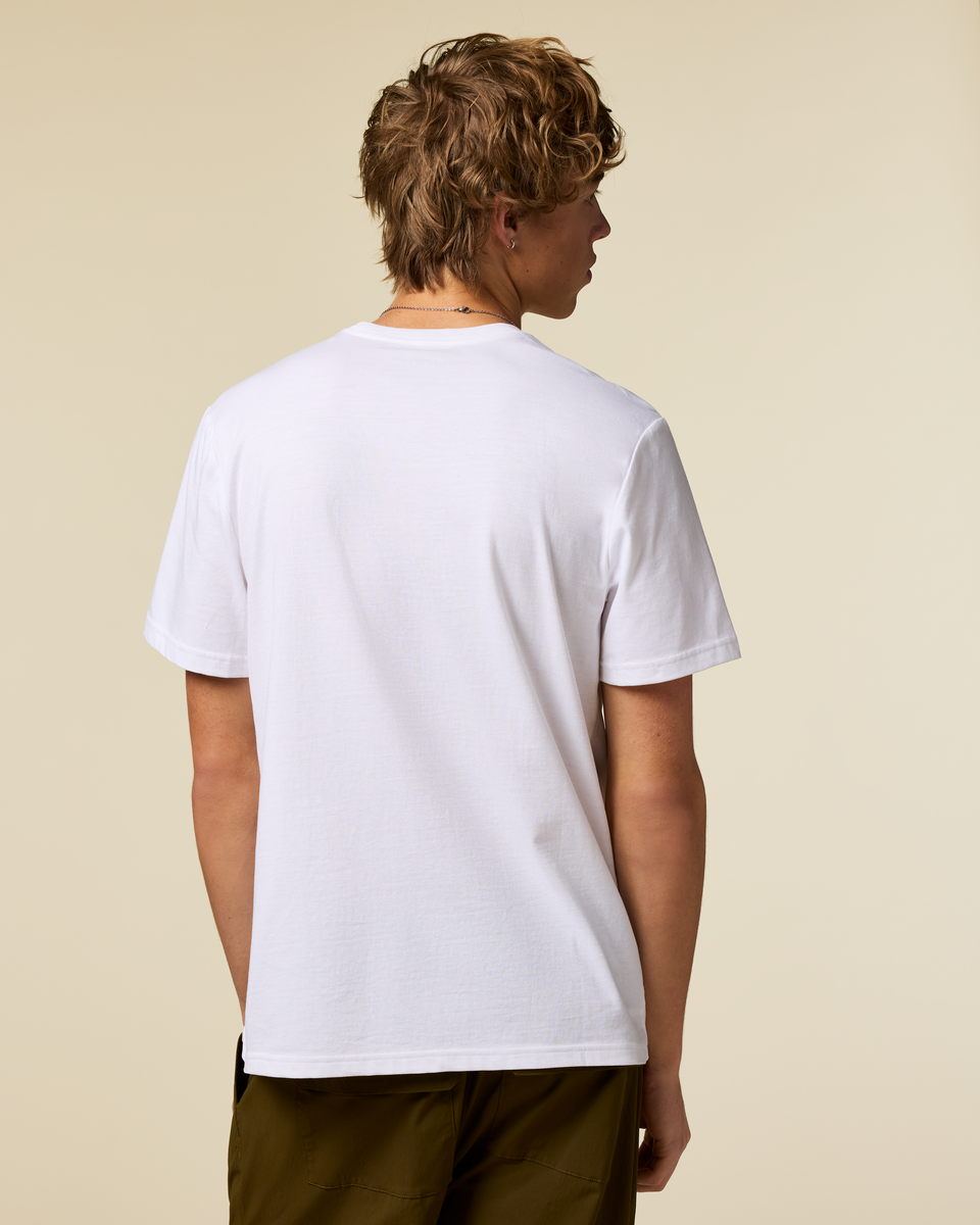 Cuatro Bitmap T-Shirt - Men's, White, Model Maximus