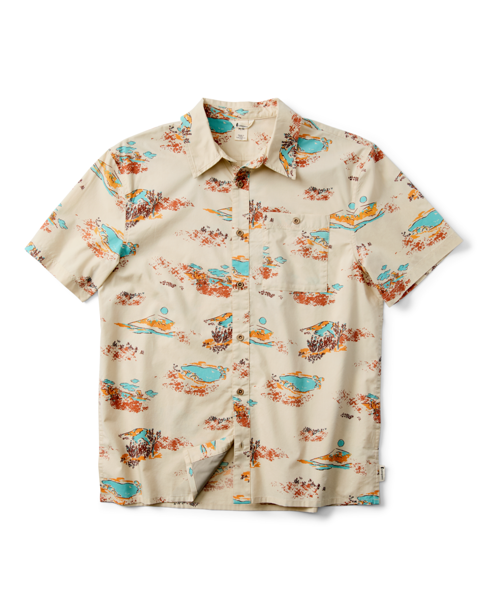 Estival Button Up Shirt - Print - Men's, Mt Cotopaxi Cream