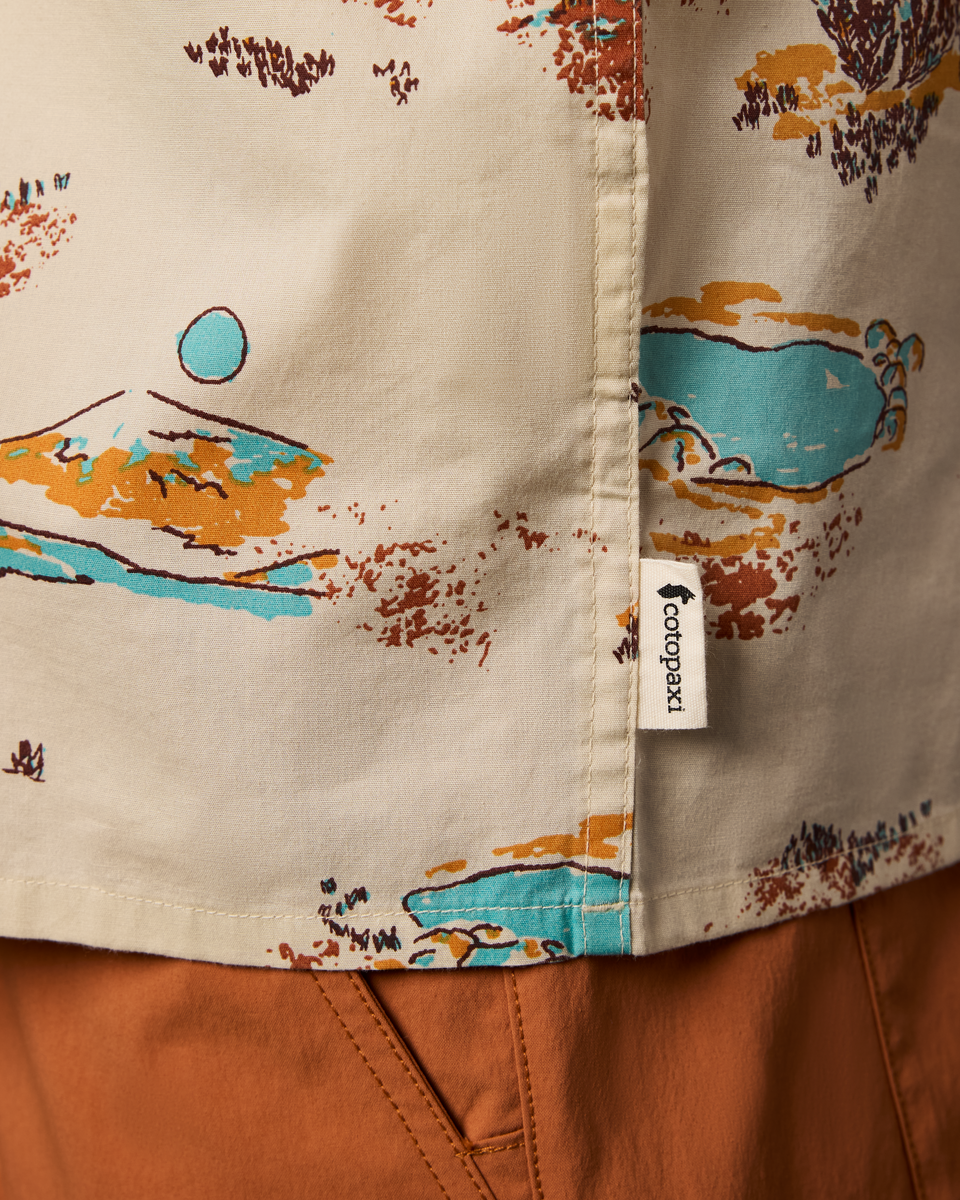 Estival Button Up Shirt - Print - Men's, Cotopaxi Cream, Model Kellan