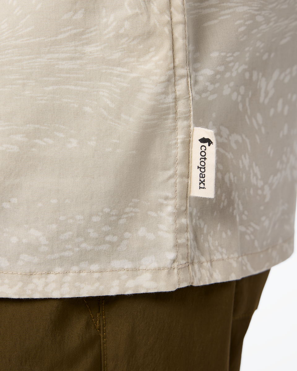 Estival Button Up Shirt - Print - Men's, Waves Mineral, Model Kirk