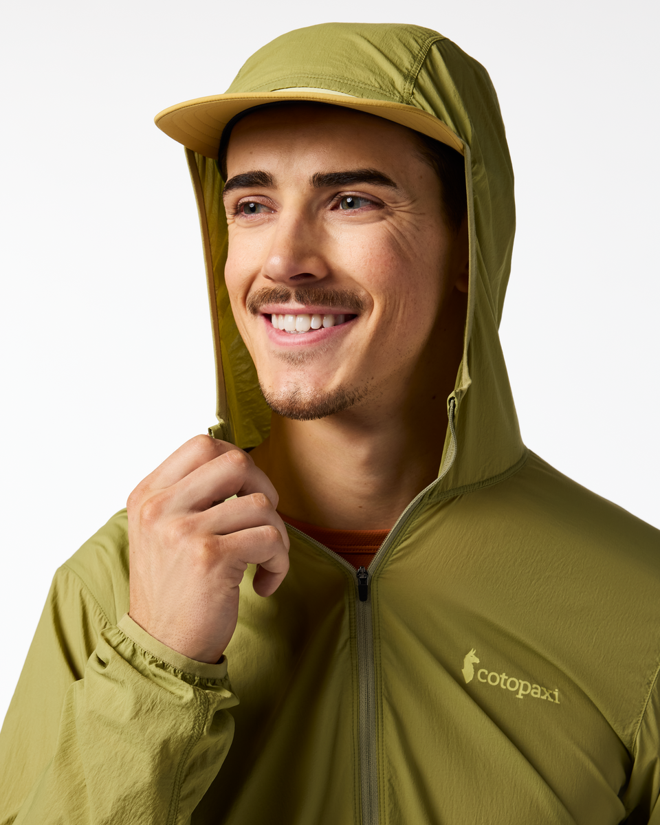 Pacaya Lite Hooded Jacket - Men's, Seed, Model Kellan