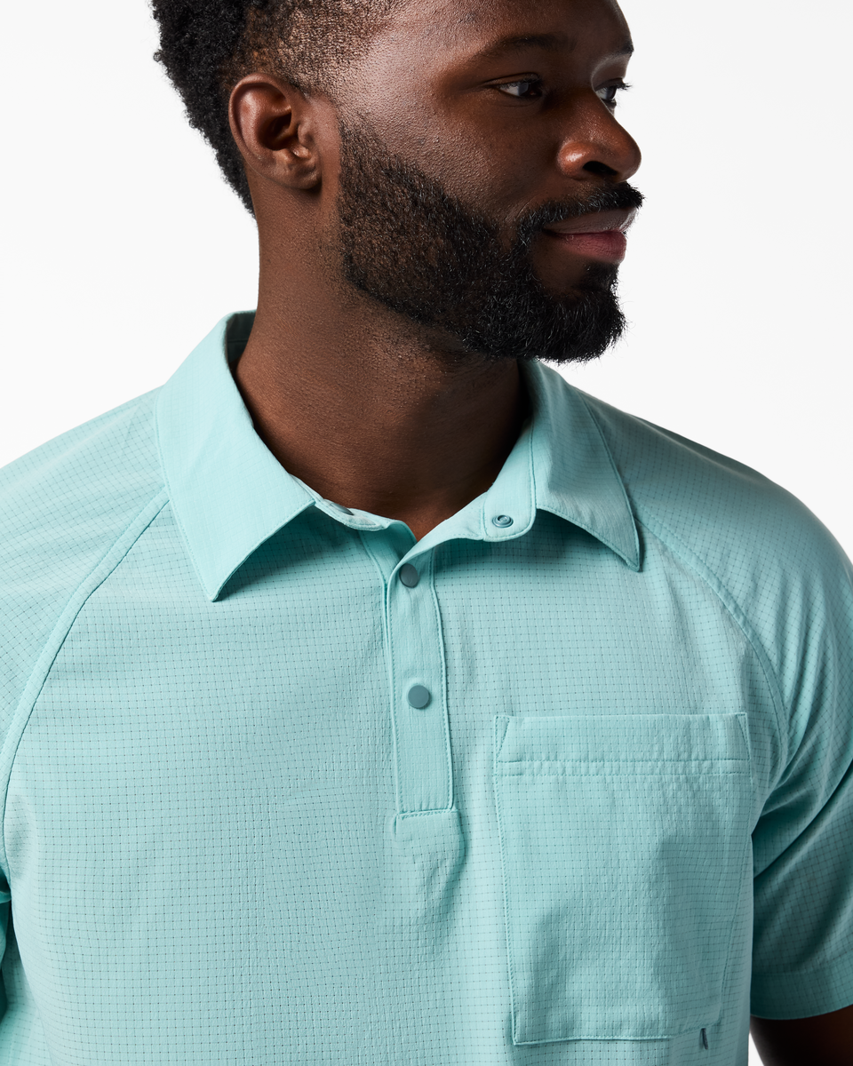 Pulso Tech Polo - Men's, Tide Pool, Model Kirk