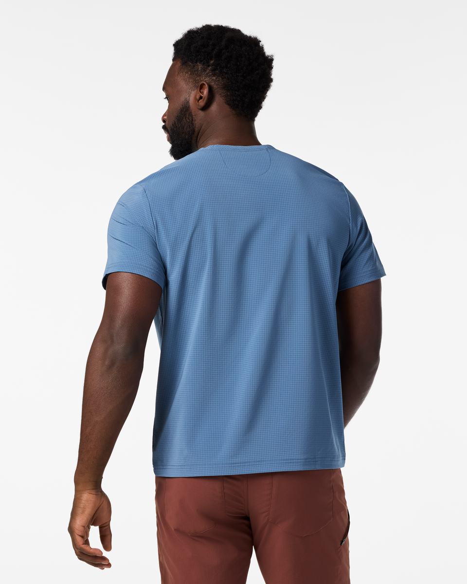 Pulso Tech T-Shirt - Men's, Steel Blue, Model Kirk
