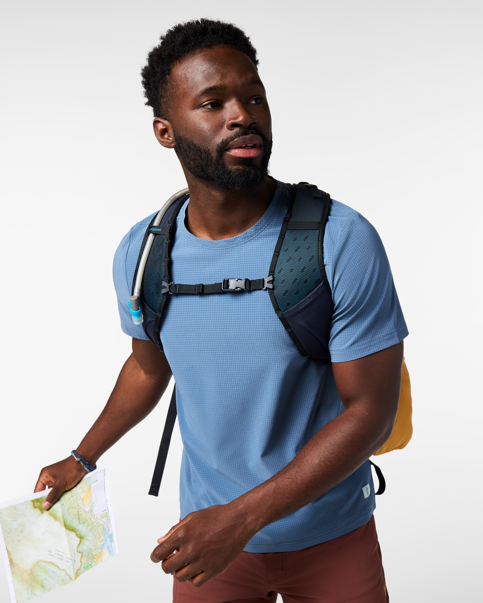 Pulso Tech T-Shirt - Men's, Steel Blue, Model Kirk