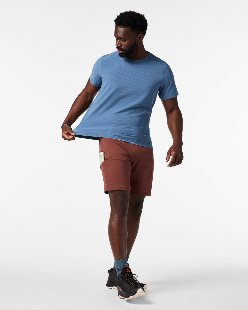 Pulso Tech T-Shirt - Men's, Steel Blue, Model Kirk