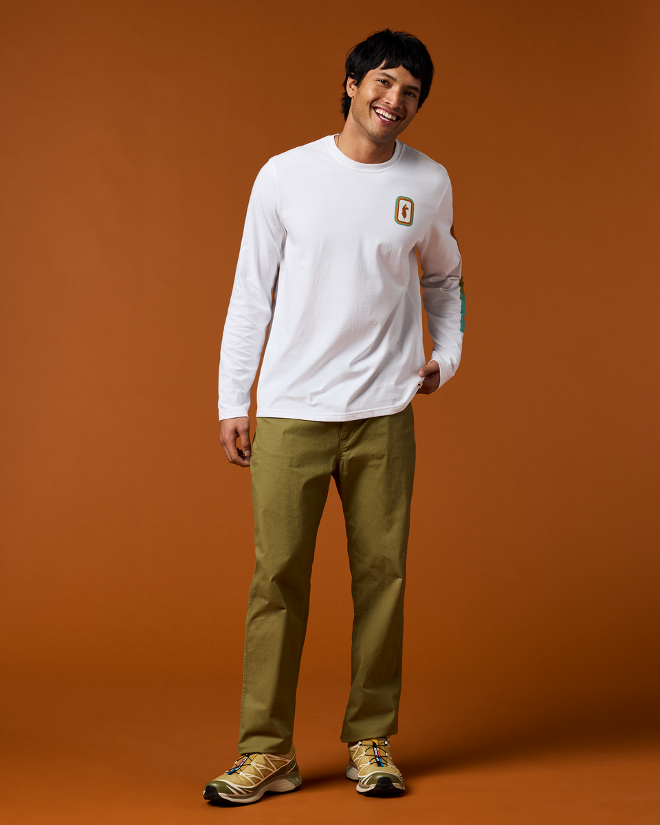 Radiant Llama Long-Sleeve T-Shirt - Men's, White, Model Christian