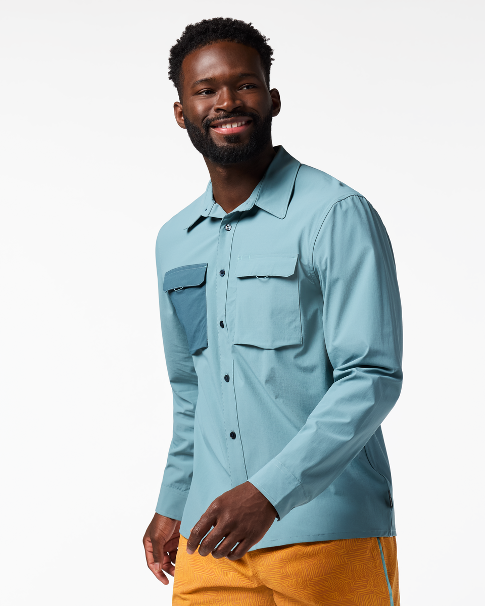 Solta Long-Sleeve Sun Shirt - Men's, Everglade, Model Kirk