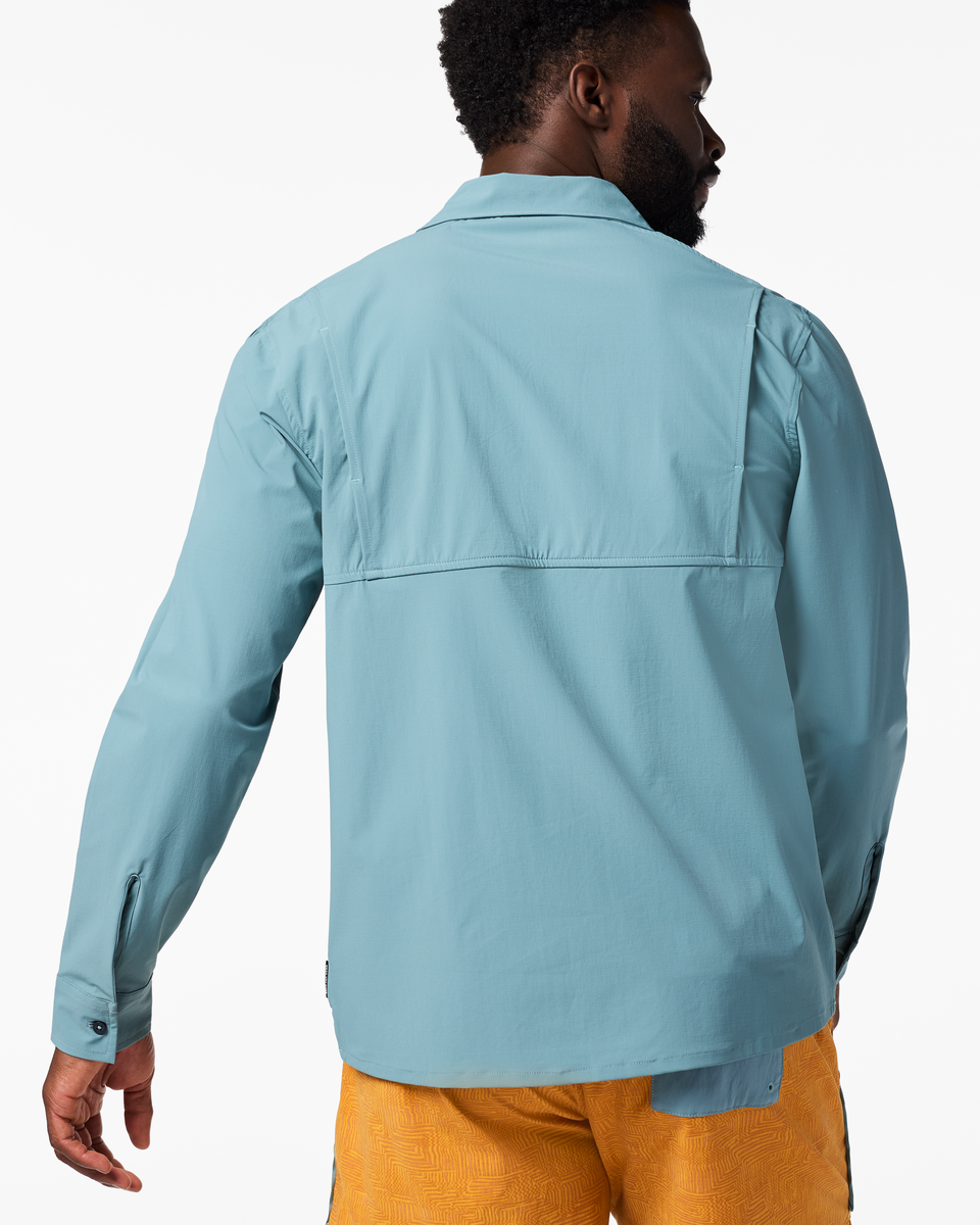 Solta Long-Sleeve Sun Shirt - Men's, Everglade, Model Kirk