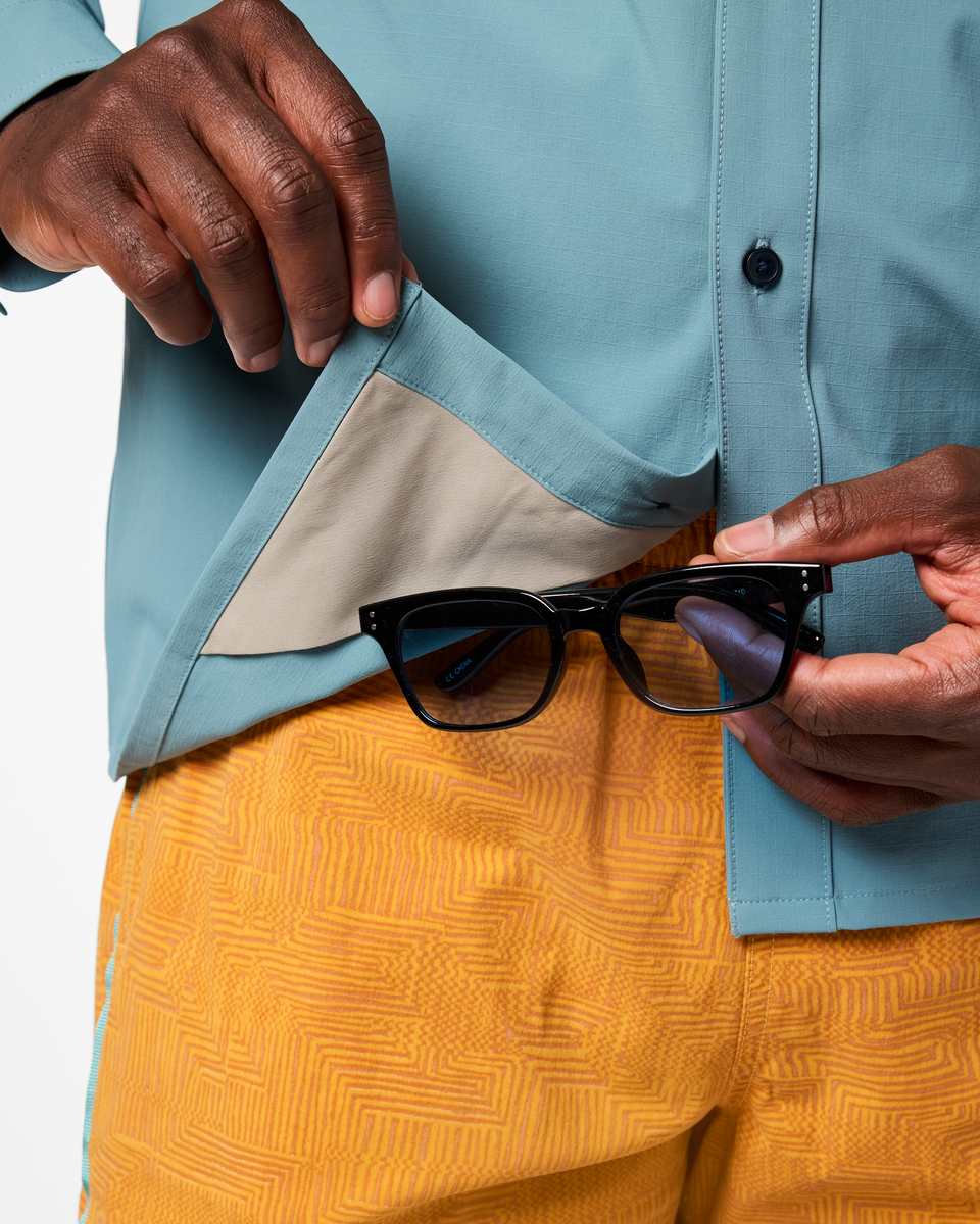 Solta Long-Sleeve Sun Shirt - Men's, Everglade, Model Kirk