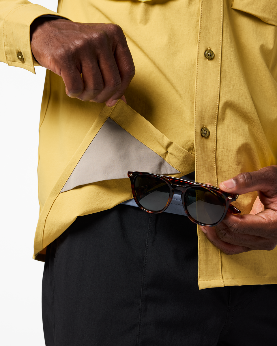 Solta Long-Sleeve Sun Shirt - Men's, Husk, Model Kirk