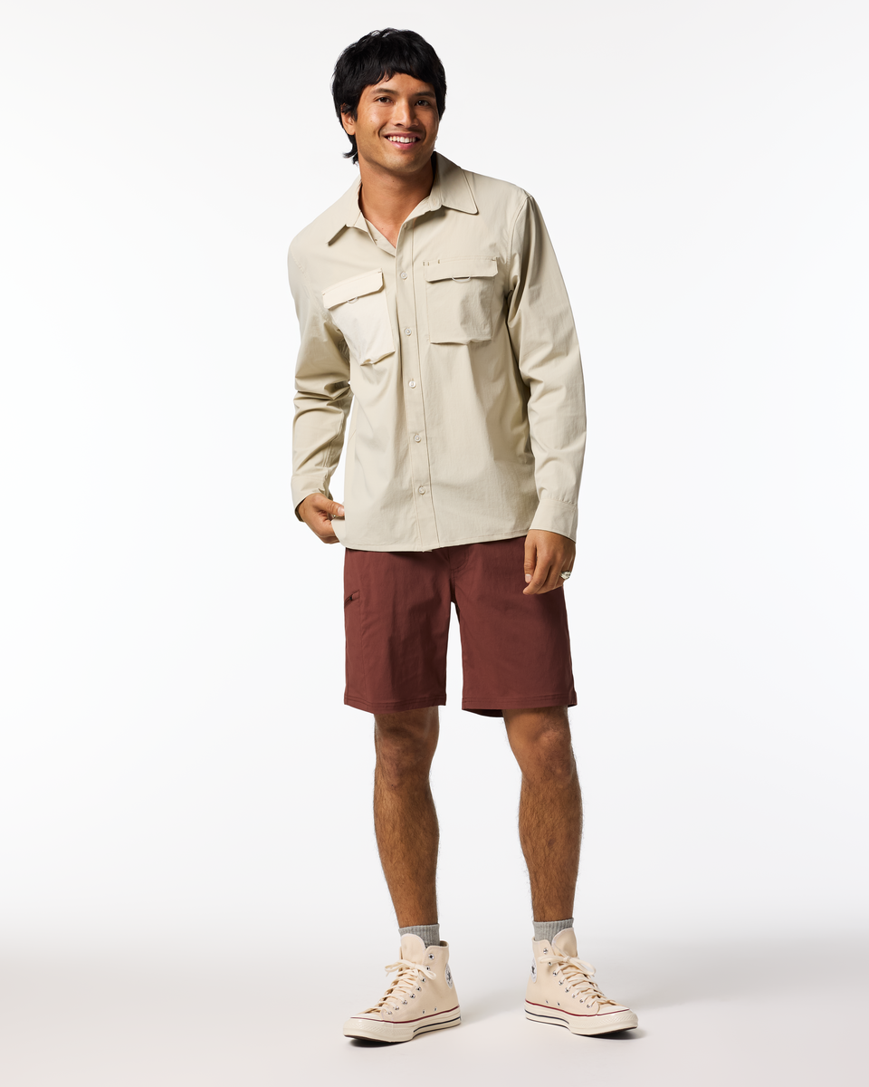 Solta Long-Sleeve Sun Shirt - Men's, Mineral, Model Christian