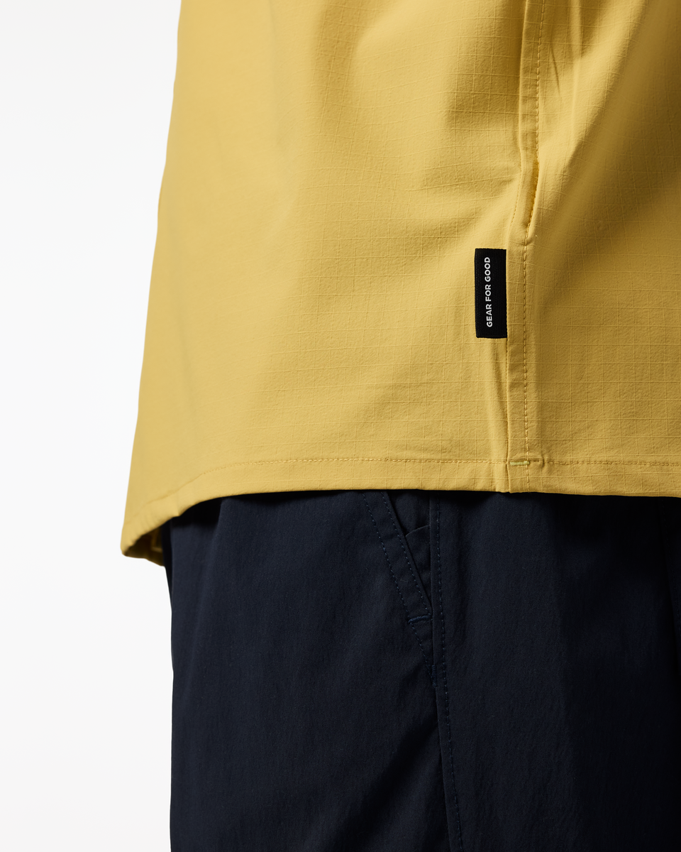 Solta Short-Sleeve Sun Shirt - Men's, Husk, Model Kellan