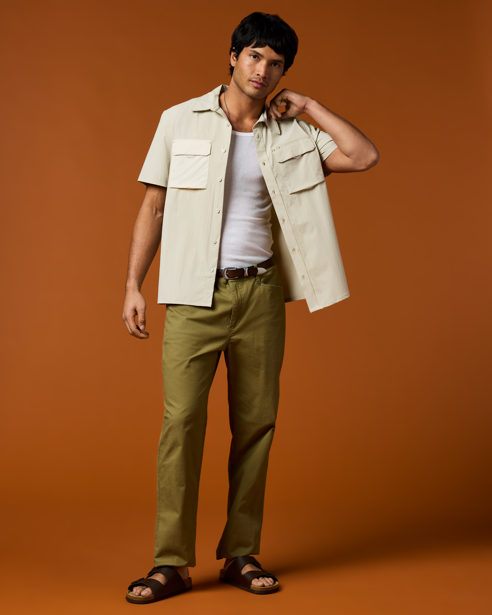 Solta Short-Sleeve Sun Shirt - Men's, Mineral, Model Christian