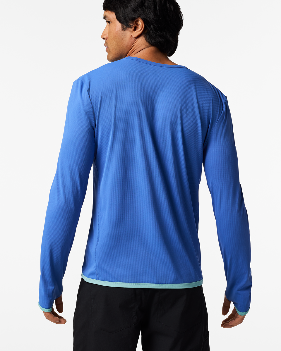 Sombra Long-Sleeve Sun Shirt - Men's, Azure, Model Christian