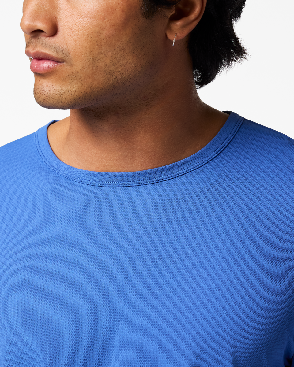 Sombra Long-Sleeve Sun Shirt - Men's, Azure, Model Christian