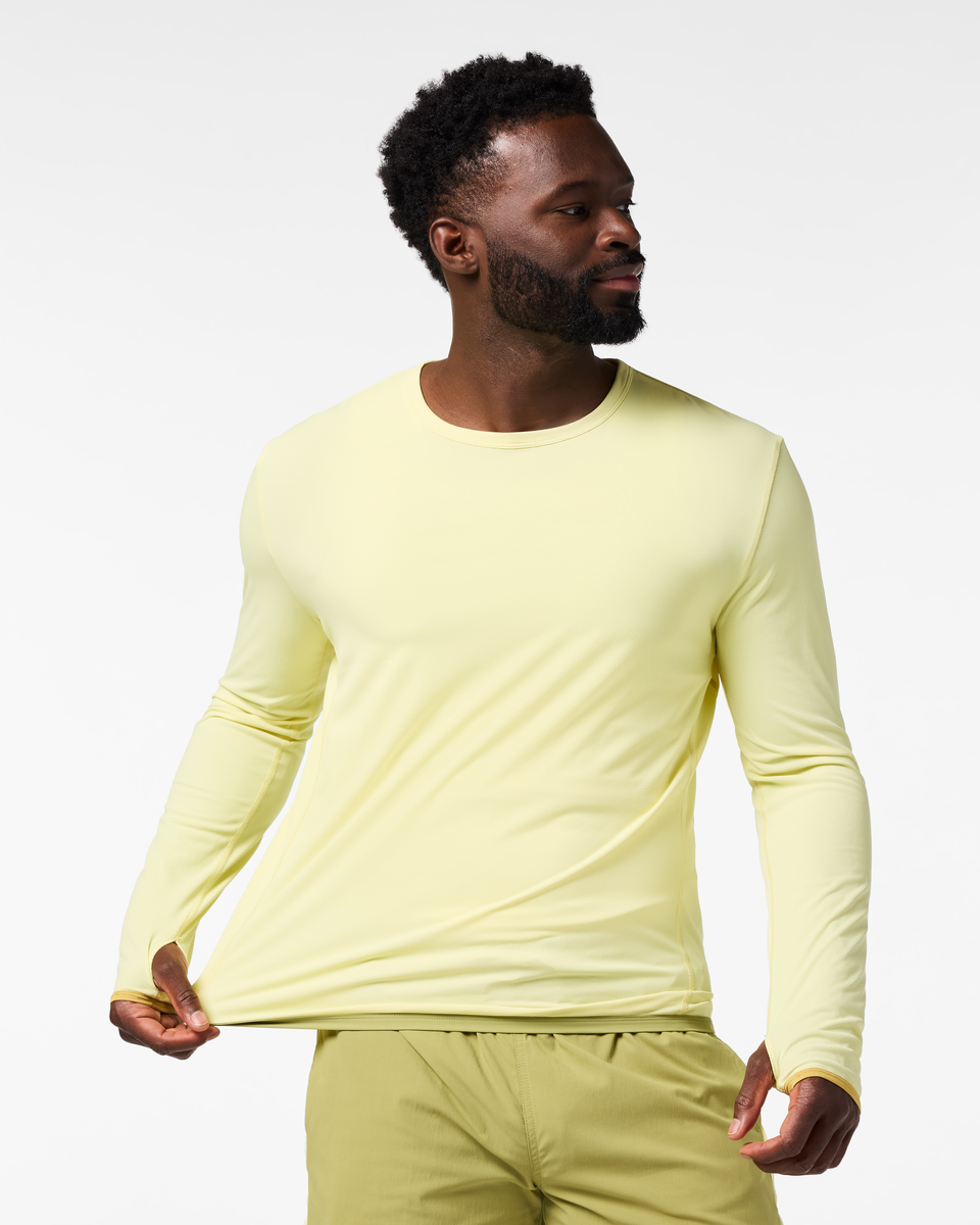 Sombra Long-Sleeve Sun Shirt - Men's, Honeydew, Model Kirk