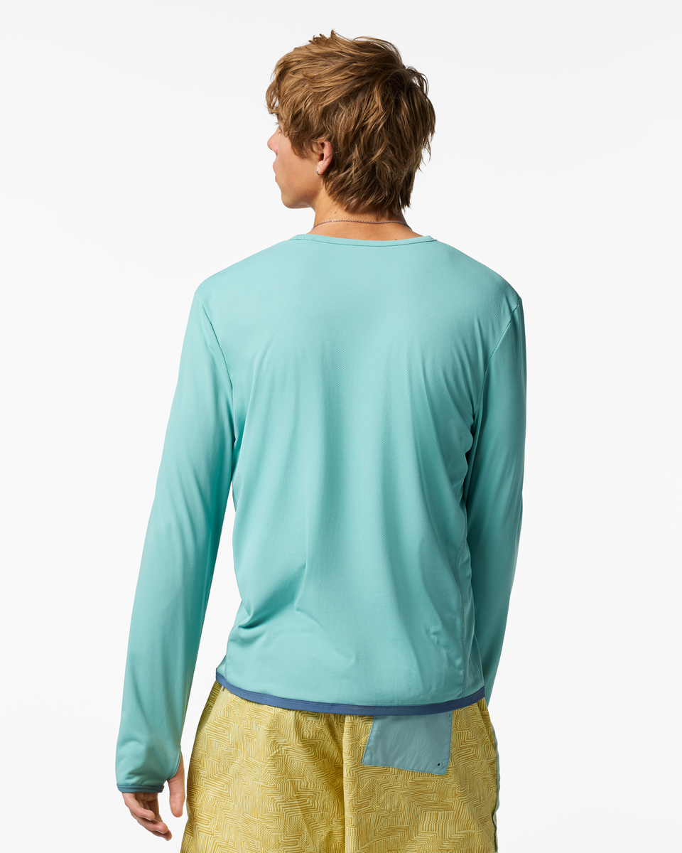 Sombra Long-Sleeve Sun Shirt - Men's, Tide Pool, Model Maximus