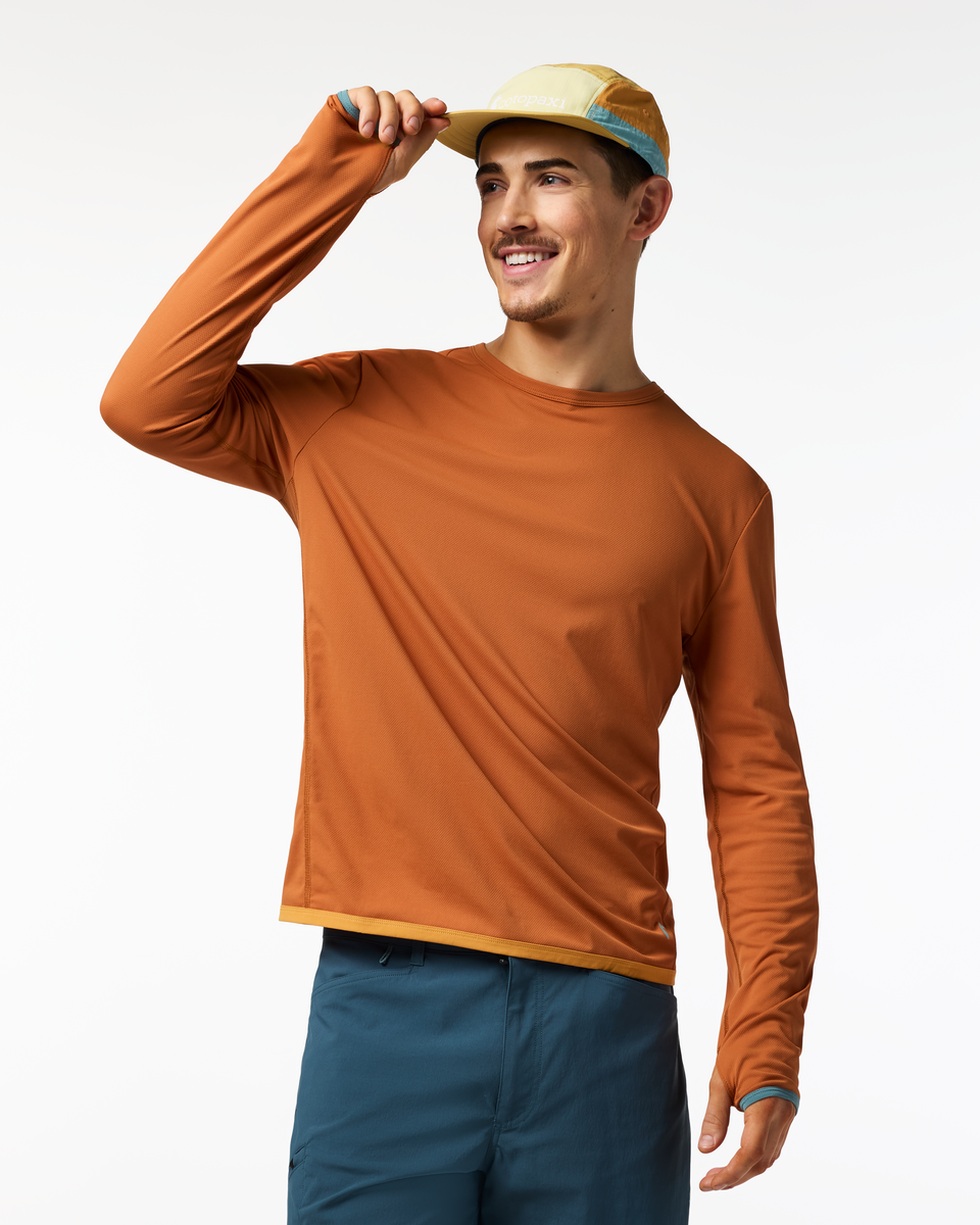 Sombra Long-Sleeve Sun Shirt - Men's, Whiskey, Model Kellan