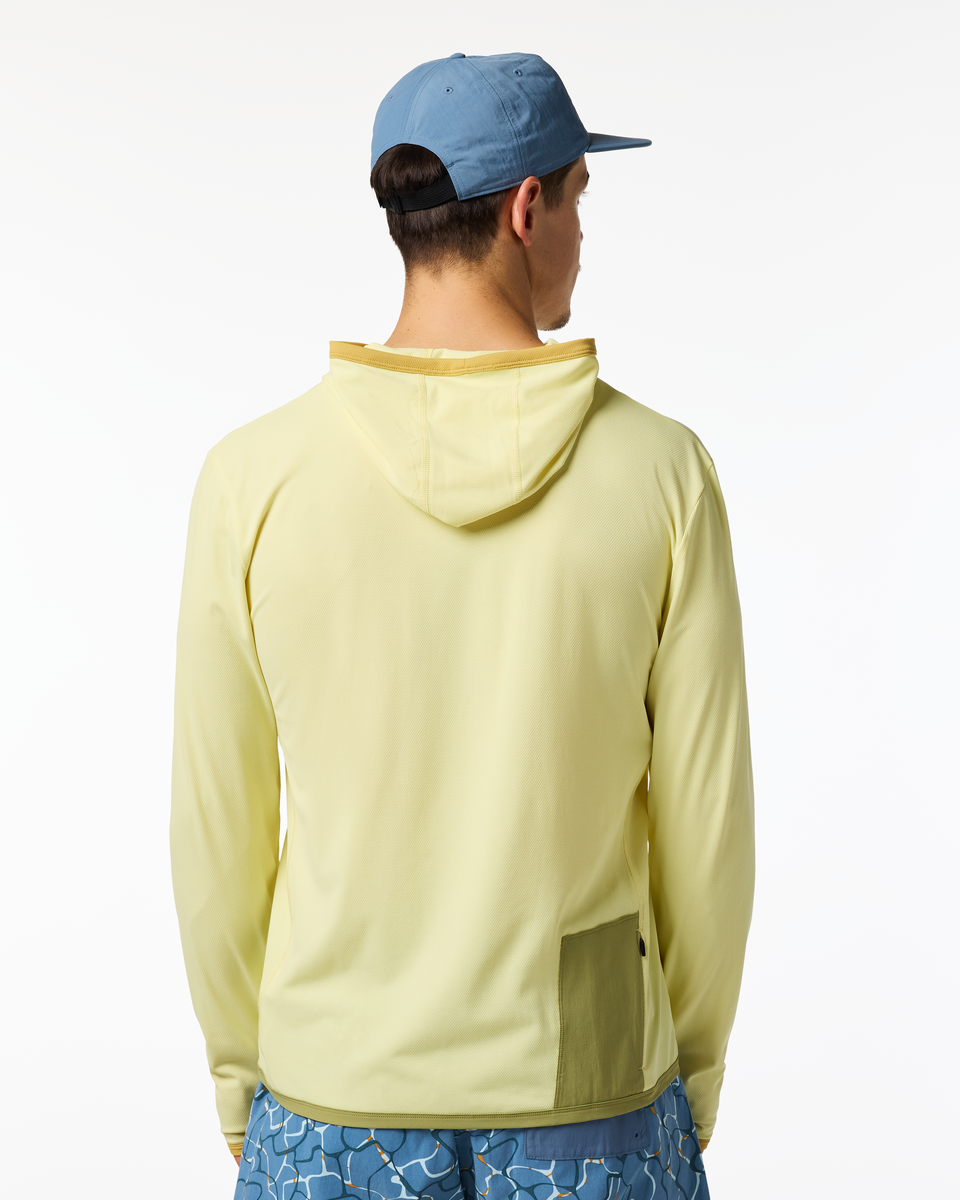 Sombra Sun Hoodie - Men's, Honeydew, Model Kellan