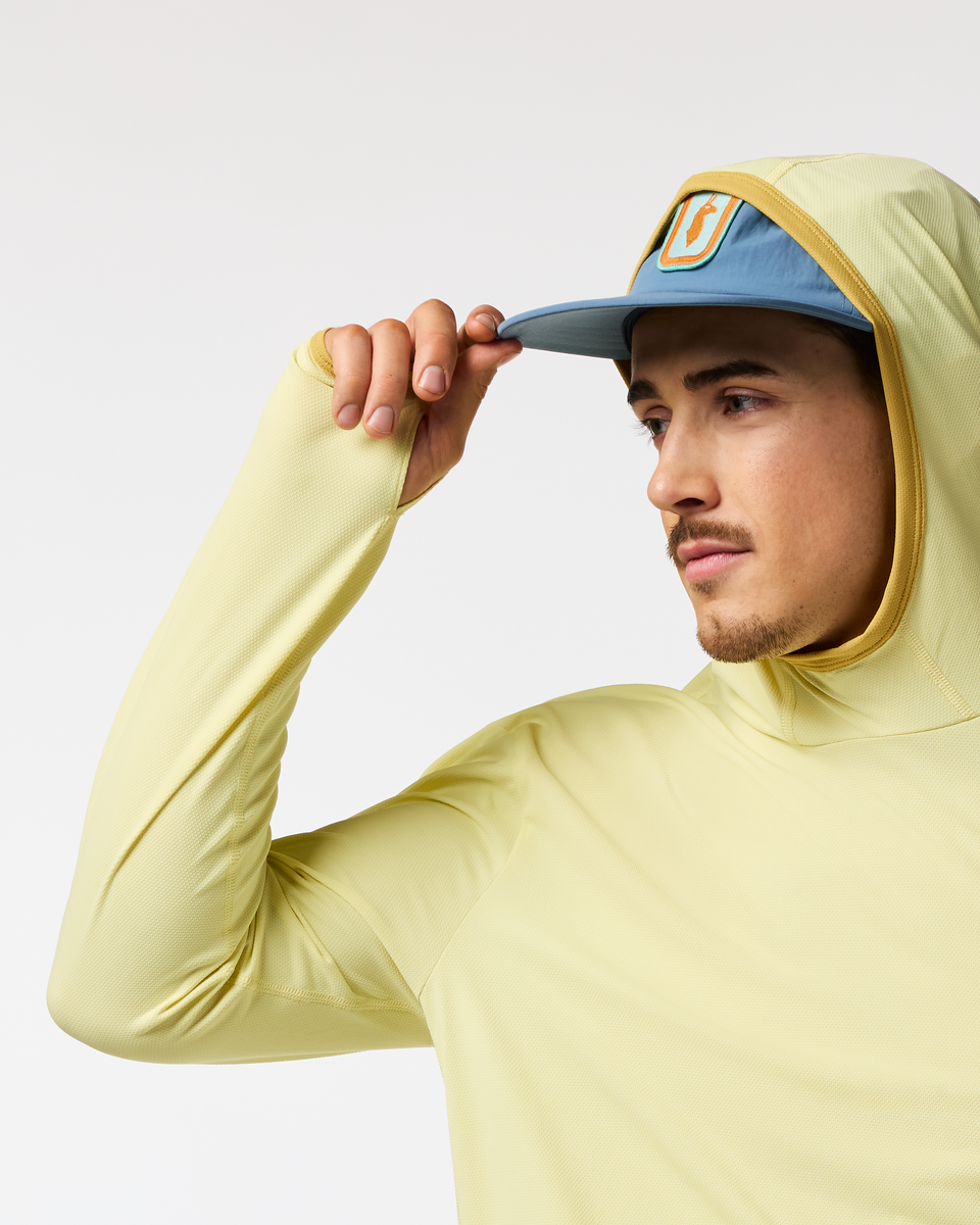 Sombra Sun Hoodie - Men's, Honeydew, Model Kellan