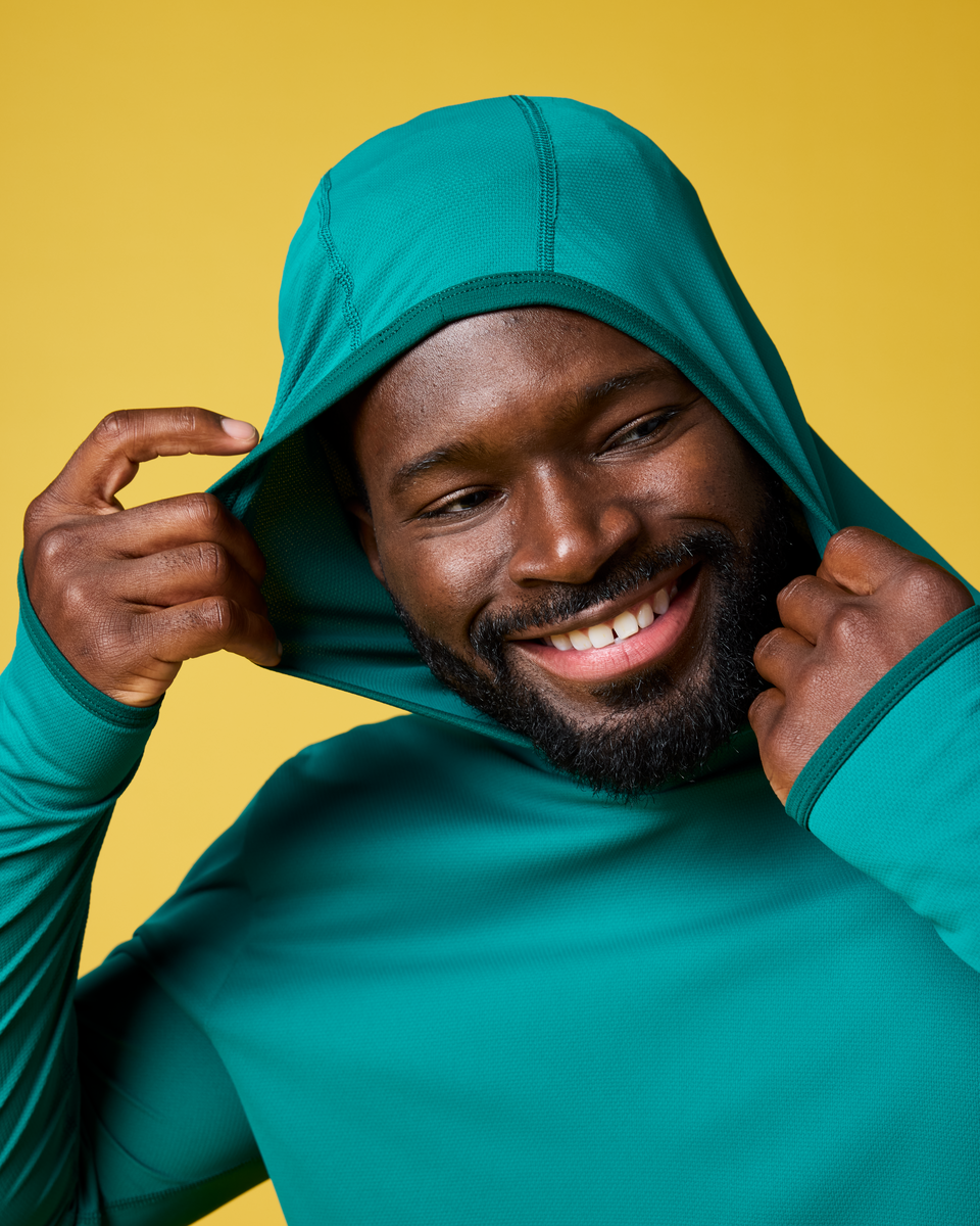 Sombra Sun Hoodie - Men's, Malachite, Model Kirk