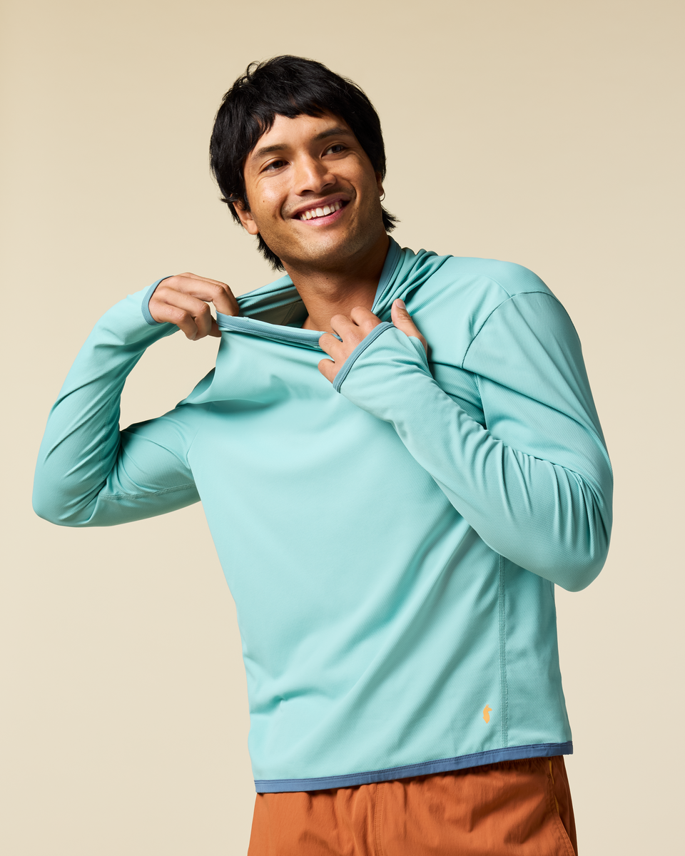 Sombra Sun Hoodie - Men's, Tide Pool, Model Christian