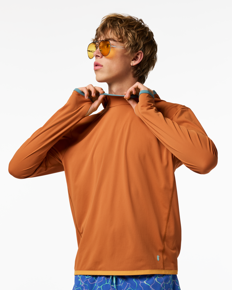 Sombra Sun Hoodie - Men's, Whiskey, Model Maximus