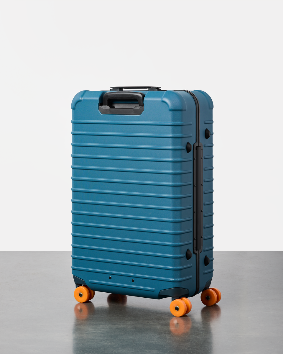 Coraza Suitcase - Medium Checked, Blue Spruce