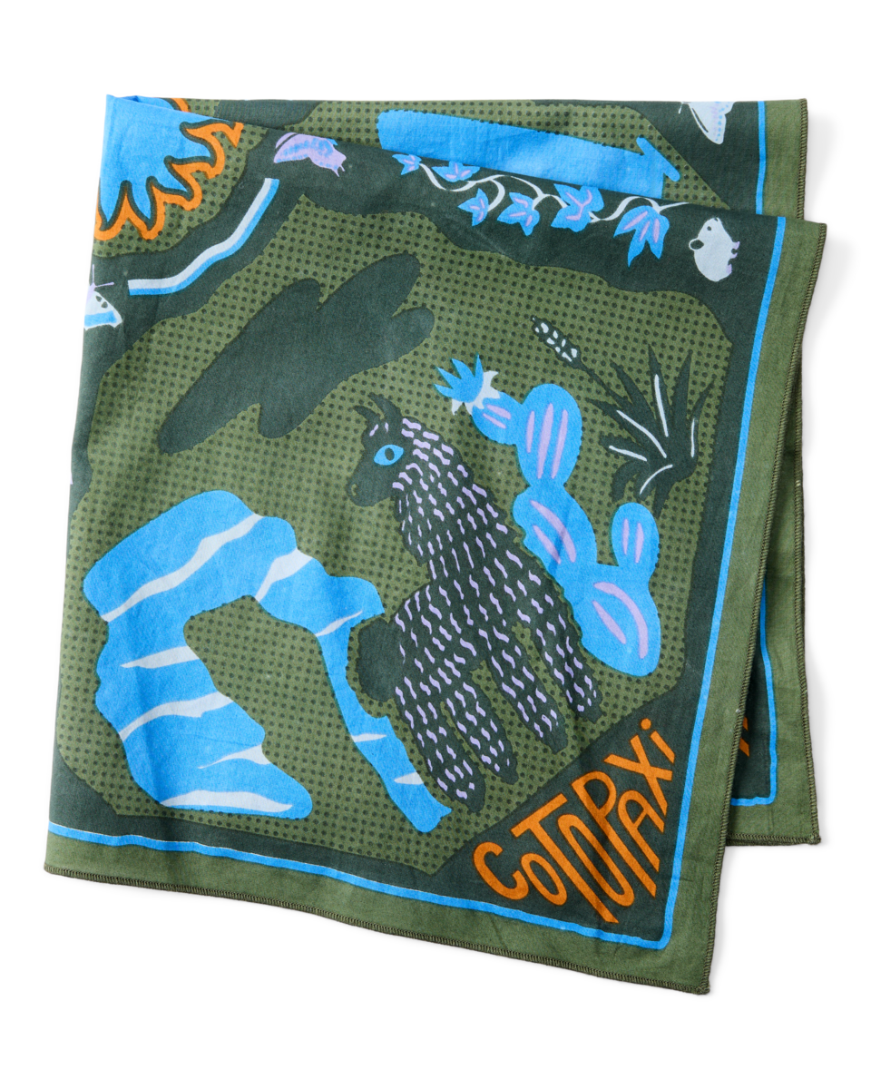 Organic Cotton Bandana, Llama Camp Bandana