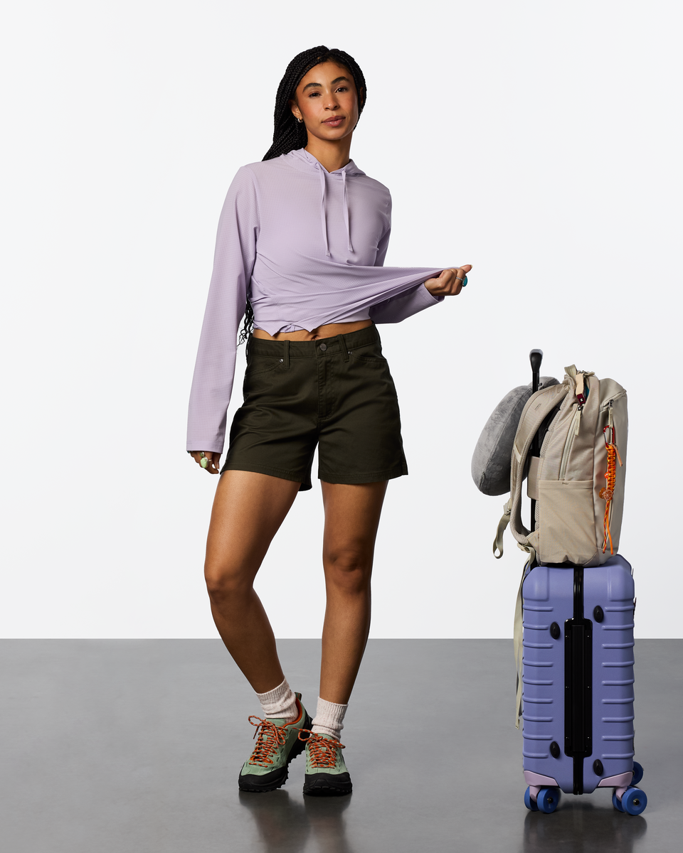 Ambato Short - Women's, Woods, Model Kalu