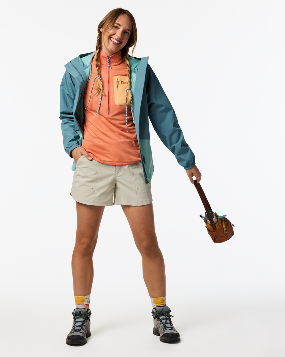 Coraje 4 Inch Tech Short - Women's, Mineral, Model Ellen