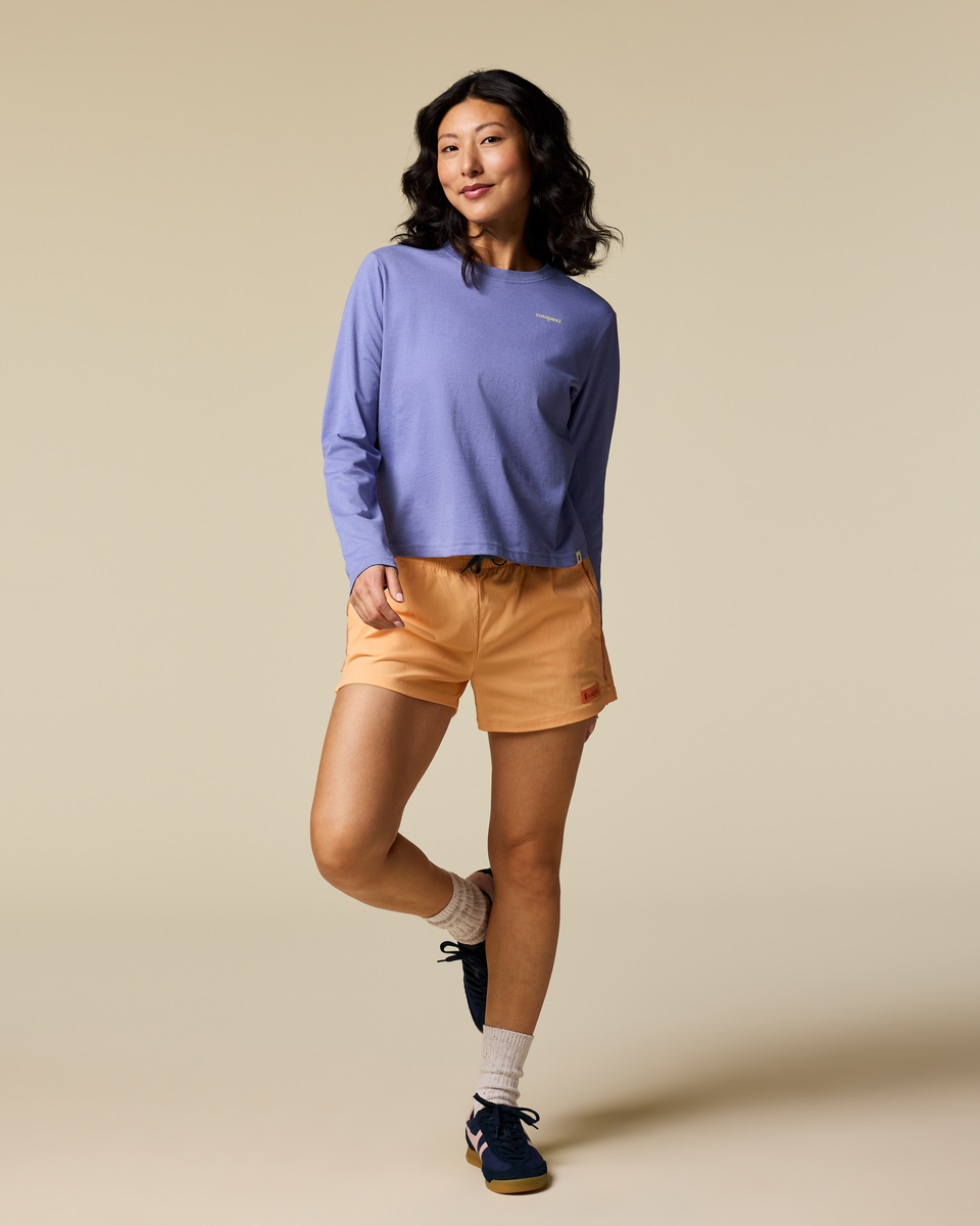 Flower Patch Long-Sleeve T-Shirt - Women's, Aster, Model Tiff