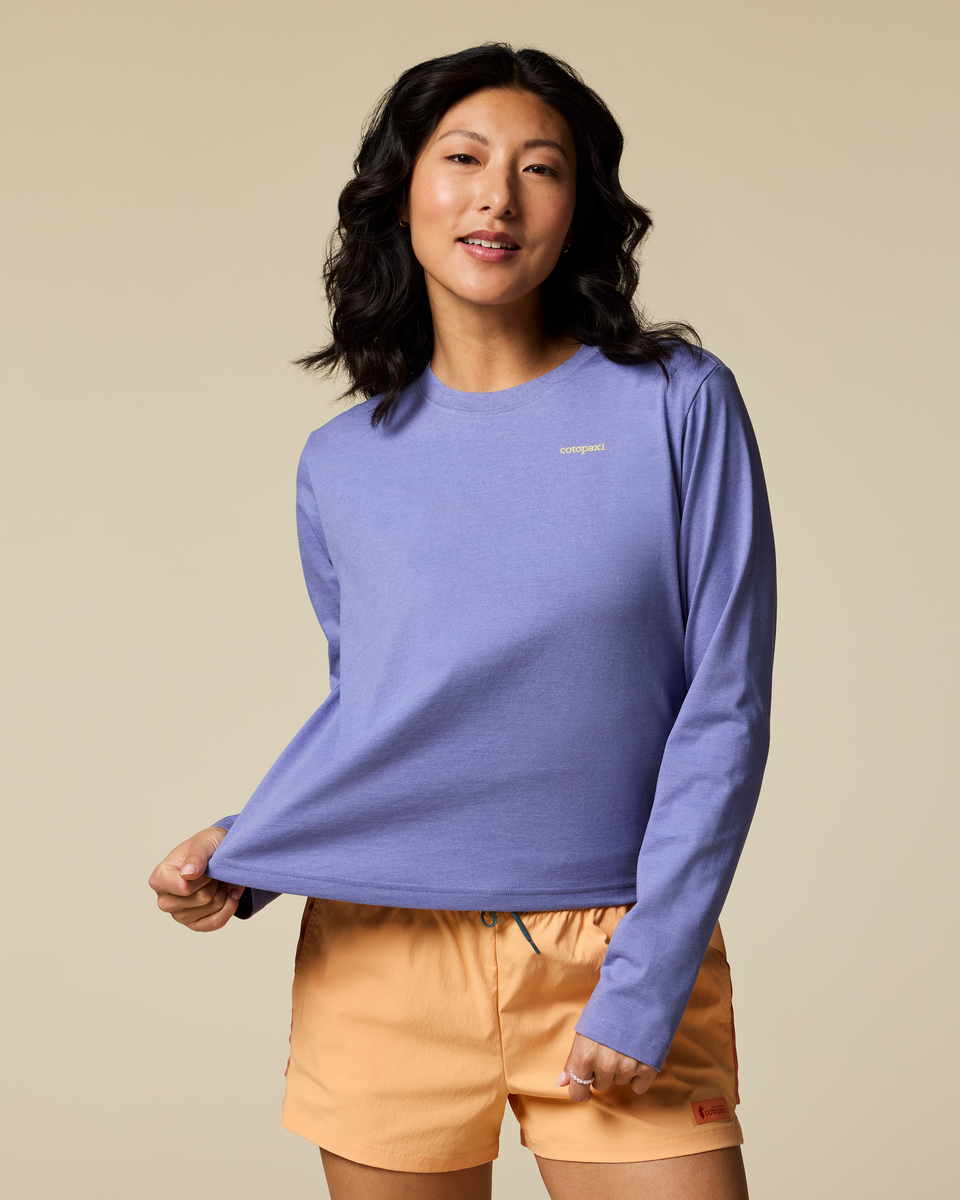 Flower Patch Long-Sleeve T-Shirt - Women's, Aster, Model Tiff