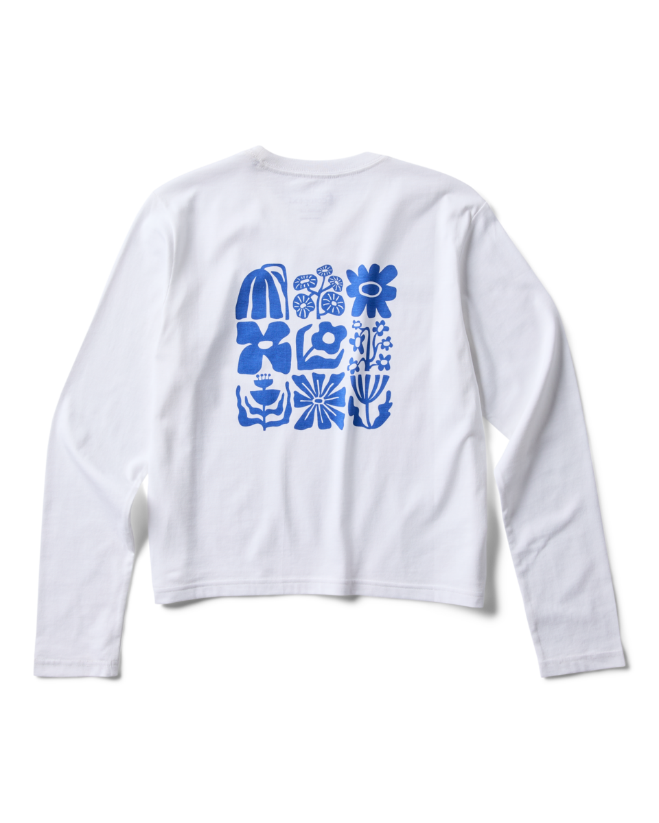 Flower Patch Long-Sleeve T-Shirt - Women's, White