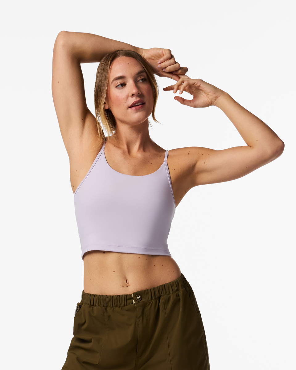 Muevo Scoop Tank - Women's, Moonbeam, Model Ellen