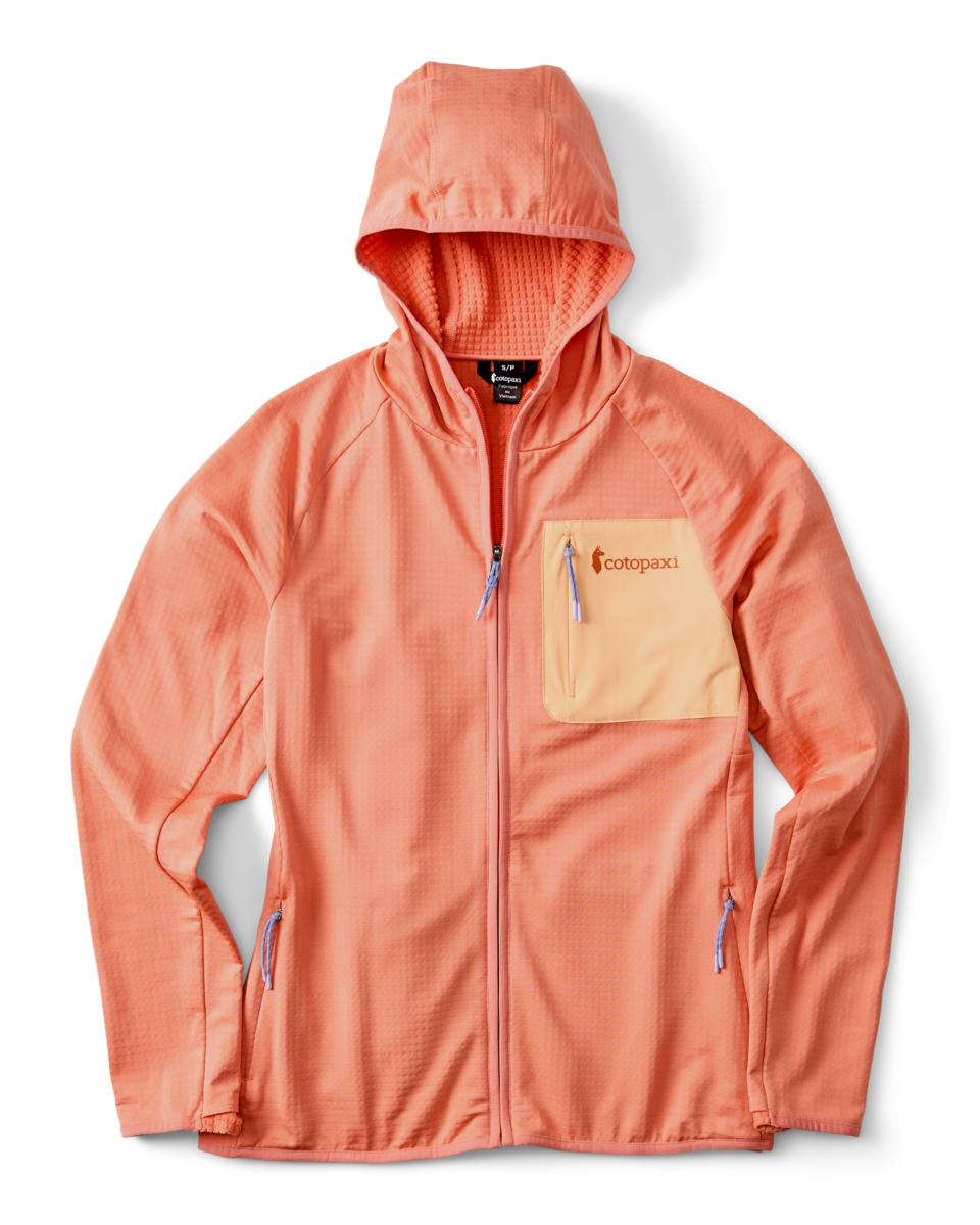 Otero Fleece Full-Zip Hooded Jacket - Women's, Grapefruit
