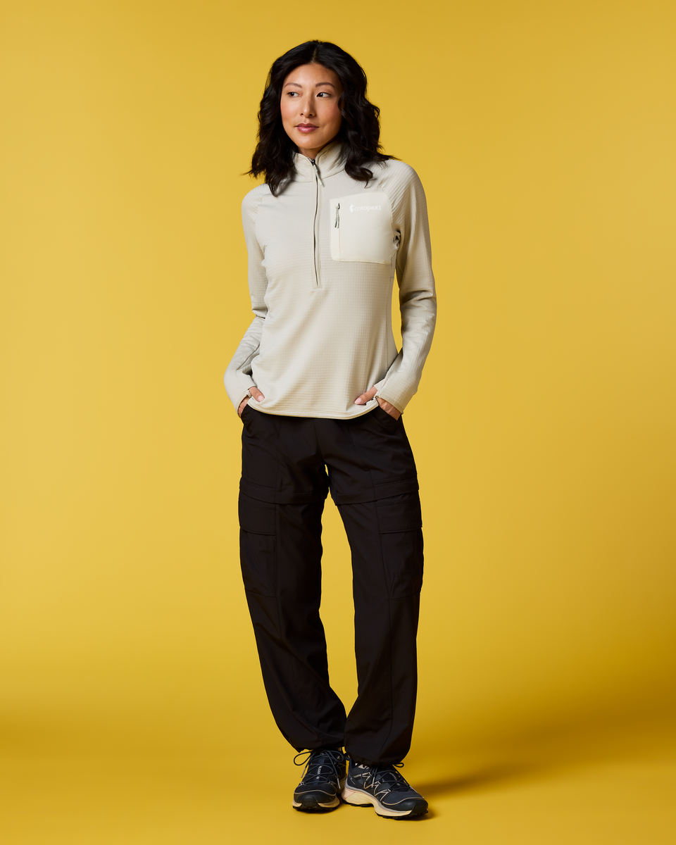 Otero Fleece Half-Zip Pullover - Women's, Mineral, Model Tiff
