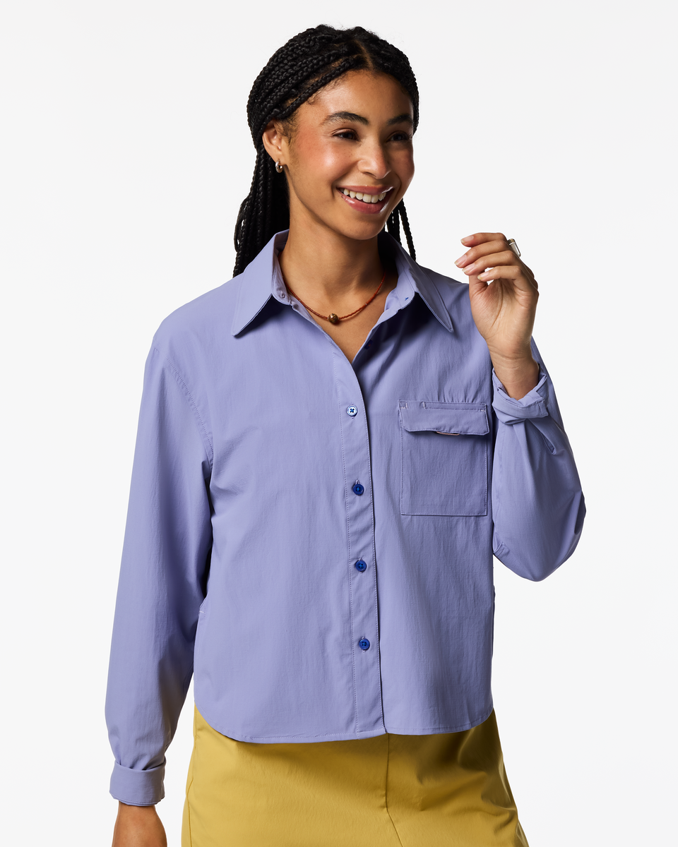 Solta Long-Sleeve Sun Shirt - Women's, Aster, Model Kalu
