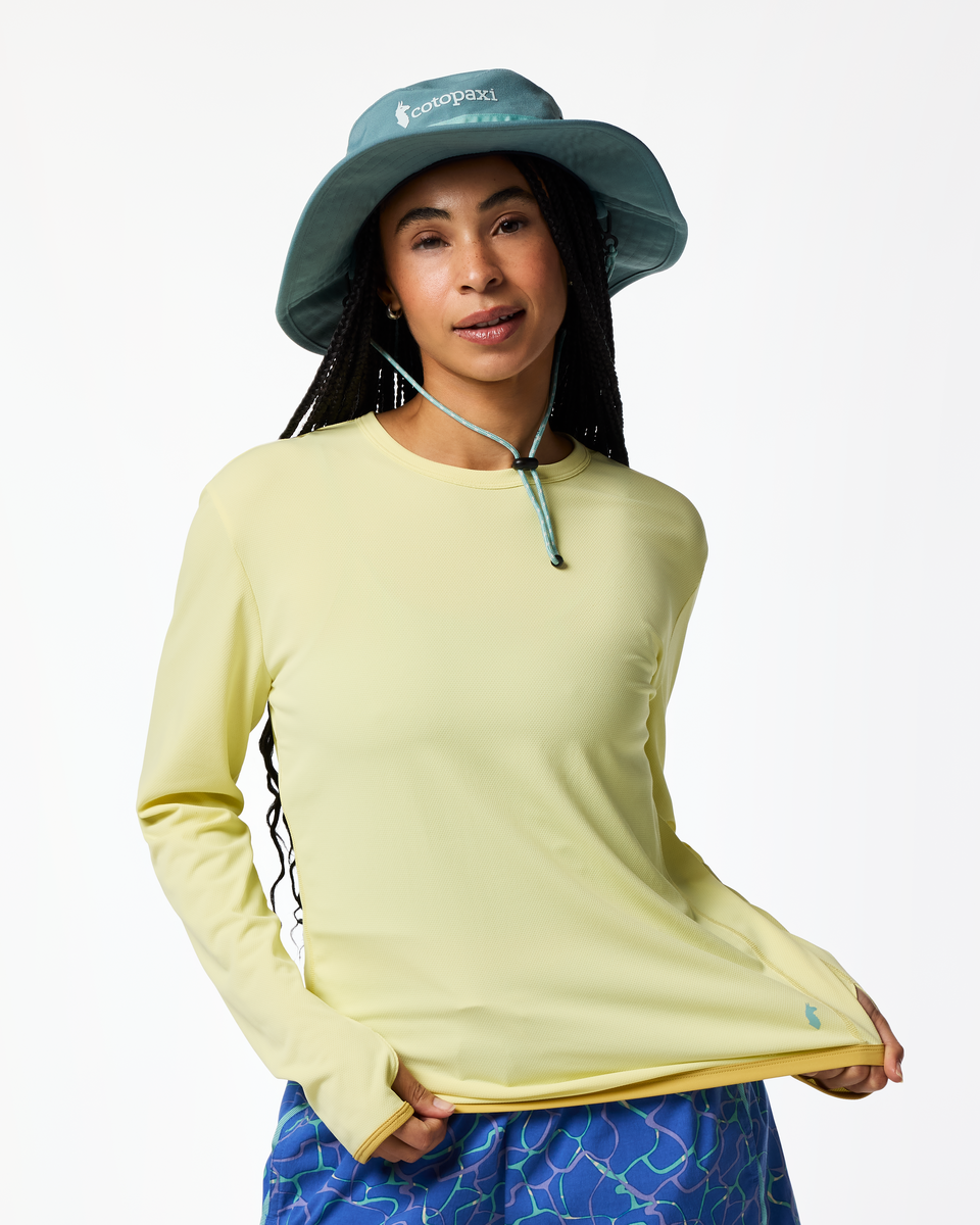 Sombra Long-Sleeve Sun Shirt - Women's, Honeydew, Model Kalu