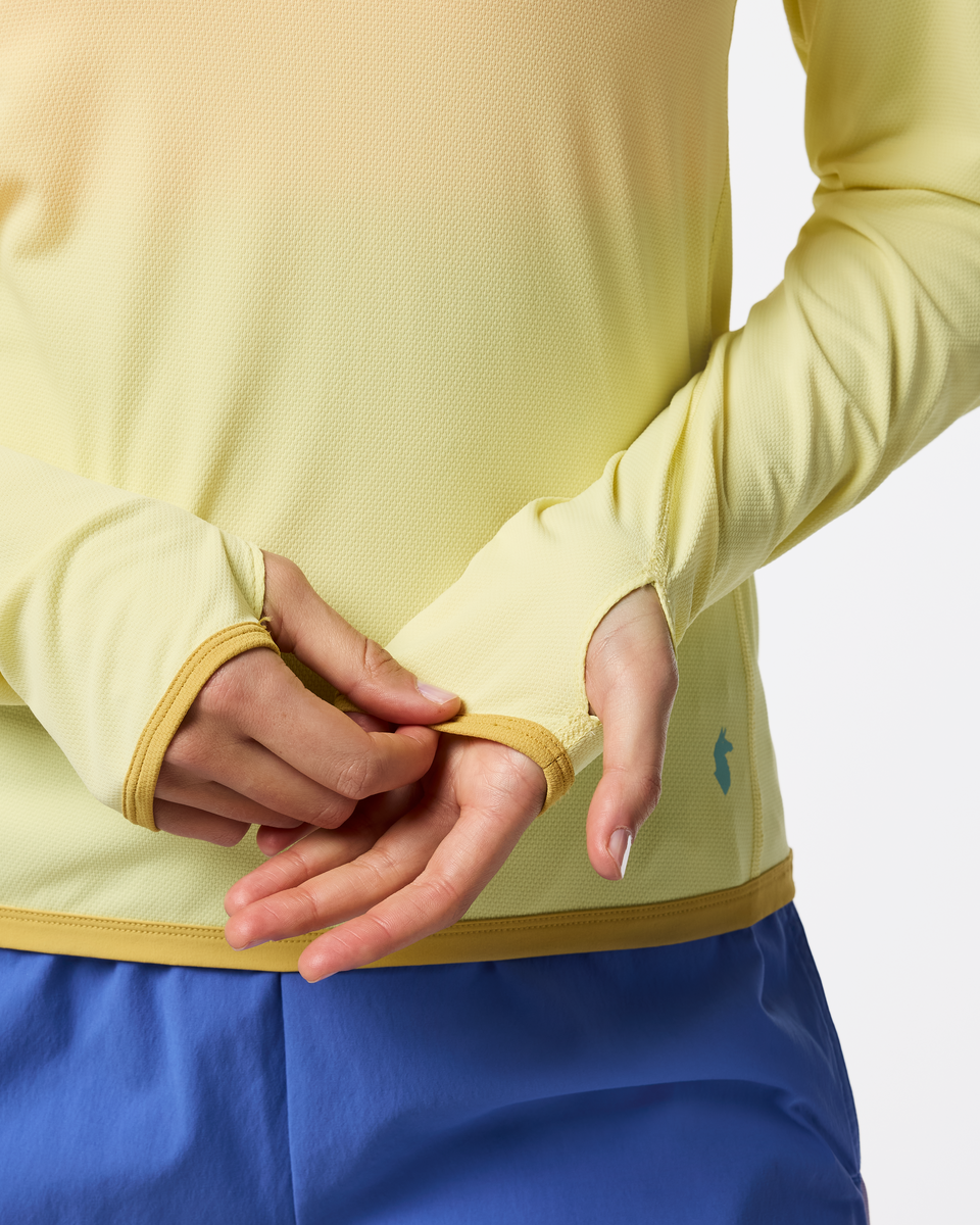 Sombra Sun Hoodie - Women's, Honeydew, Model Ellen