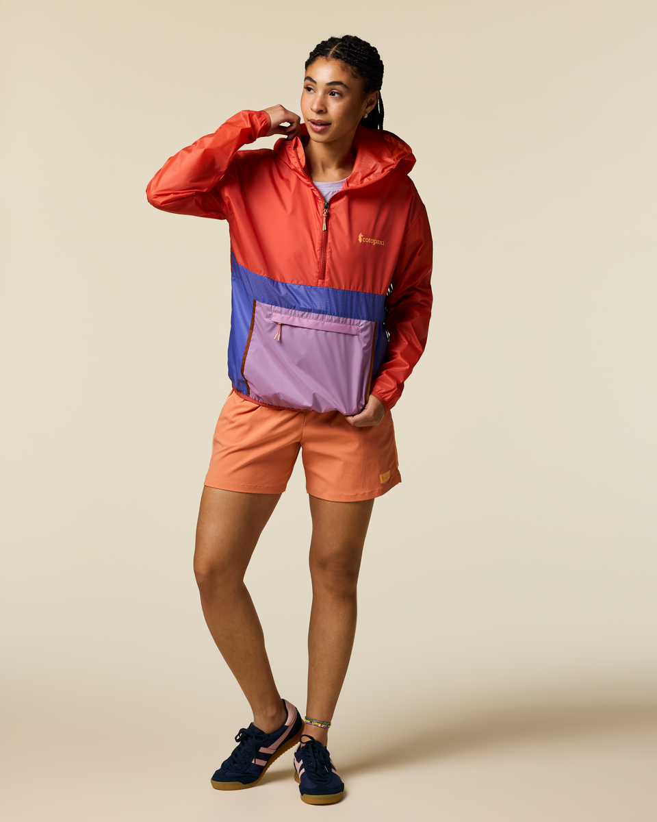 Teca Half-Zip Windbreaker - Women's, Smell the Begonias, Model Kalu