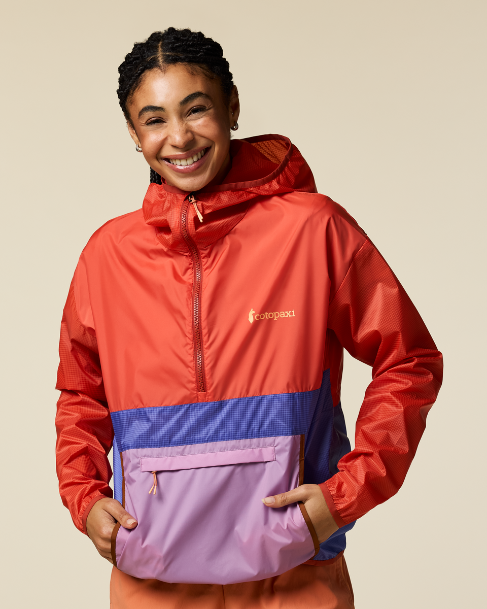 Teca Half-Zip Windbreaker - Women's, Smell the Begonias, Model Kalu