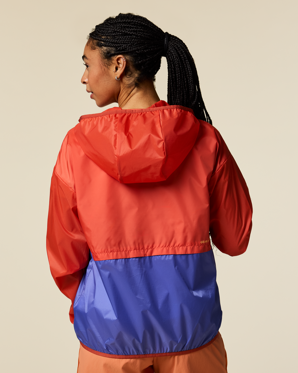 Teca Half-Zip Windbreaker - Women's, Smell the Begonias, Model Kalu